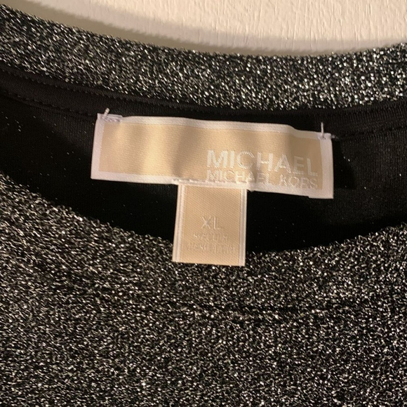 MICHAEL Michael Kors Black Sparkle Cold Shoulder Blouse – Women’s XL - Picture 6 of 11